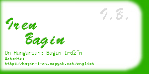 iren bagin business card